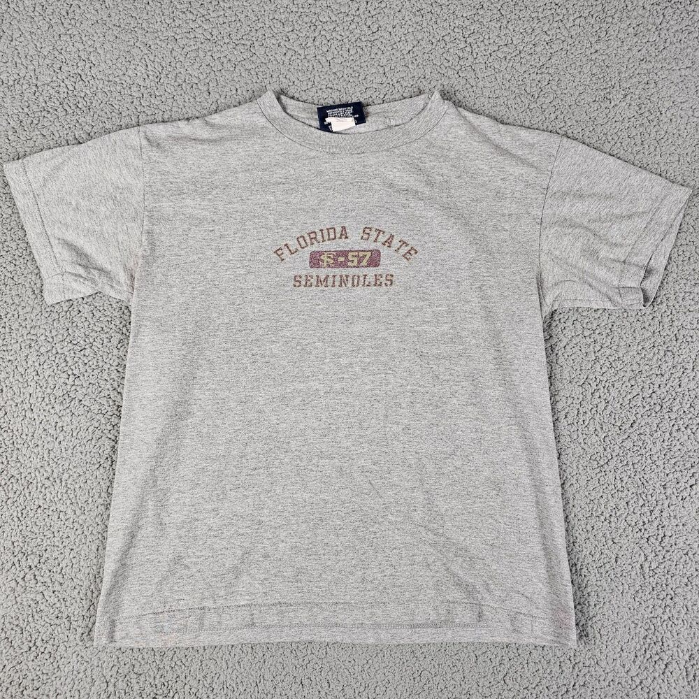 Vintage Florida Seminoles Shirt Womens Small Gray 90s Vintage USA Made Stained